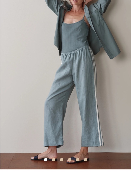 DONNI. Pants - DONNI. Sage Wide-Leg
Cropped Track Pants with Side Stripes XS
